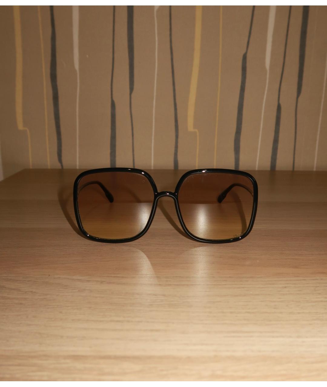 CHRISTIAN DIOR Коричневые пластиковые солнцезащитные очки, фото 7