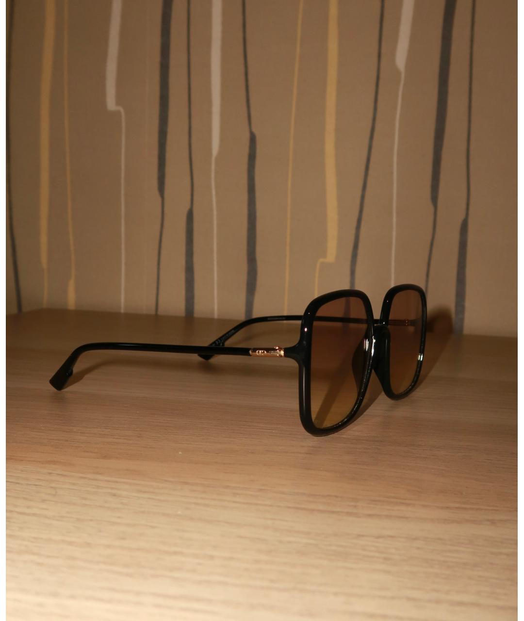 CHRISTIAN DIOR Коричневые пластиковые солнцезащитные очки, фото 2