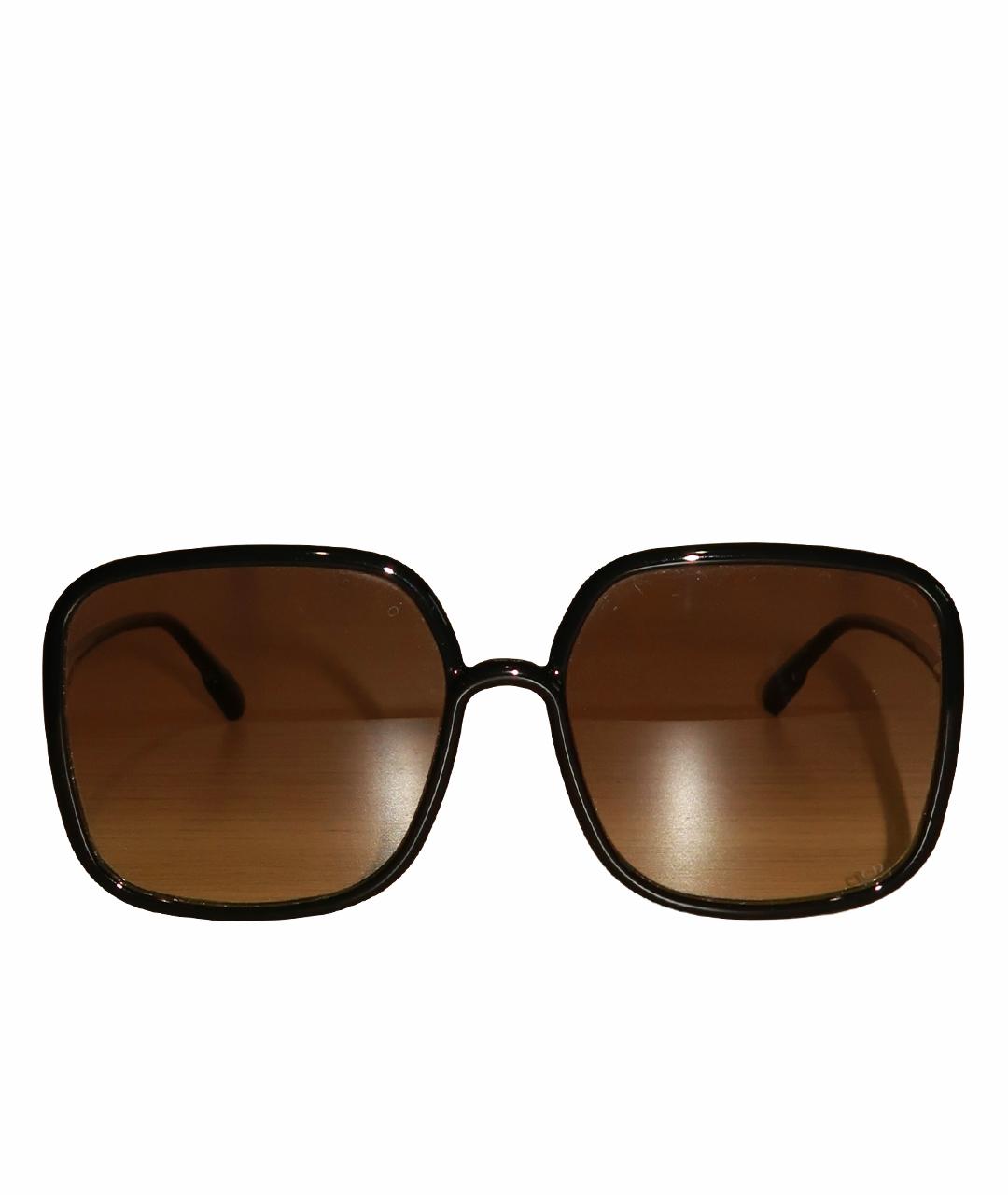 CHRISTIAN DIOR Коричневые пластиковые солнцезащитные очки, фото 1