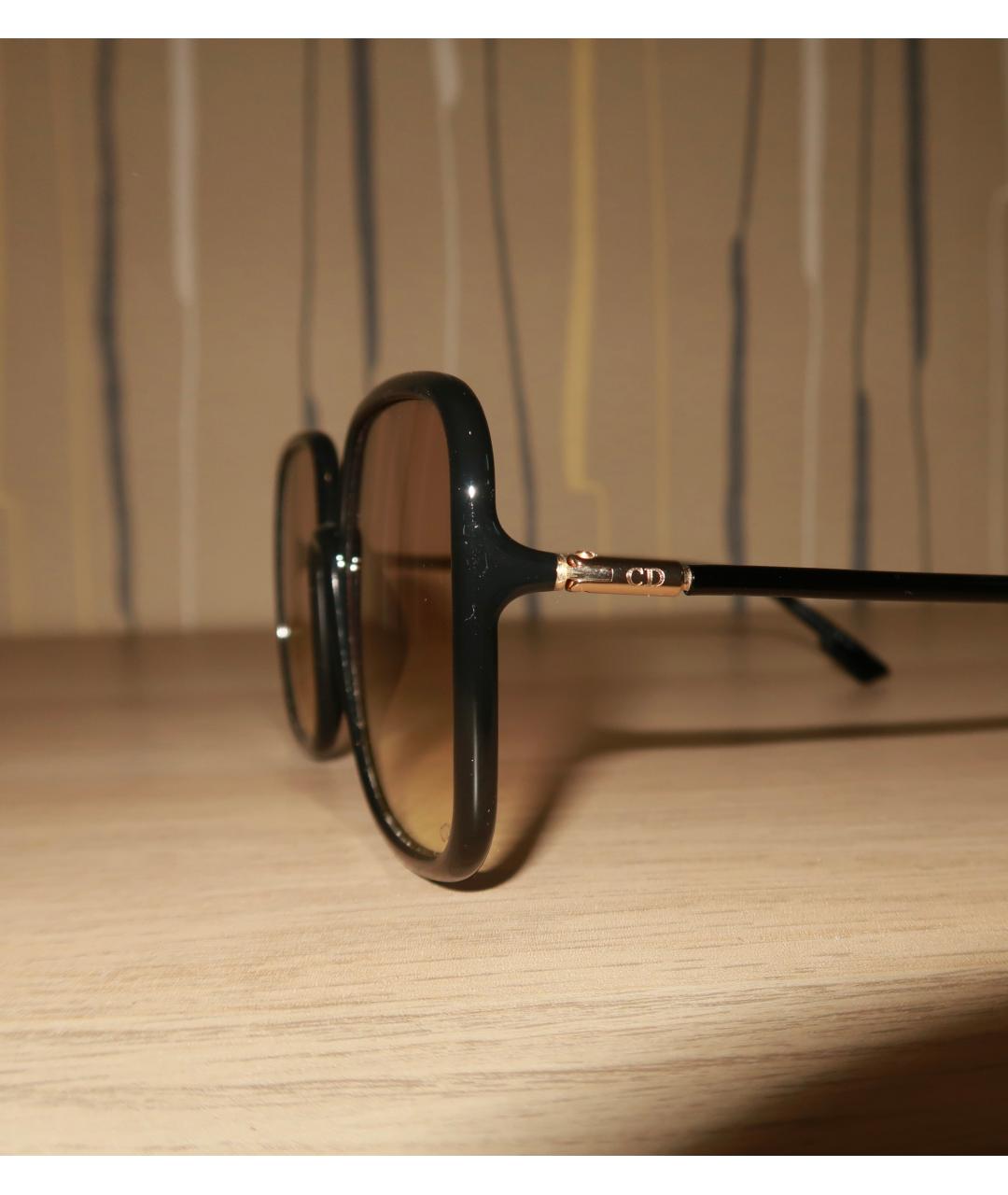 CHRISTIAN DIOR Коричневые пластиковые солнцезащитные очки, фото 3