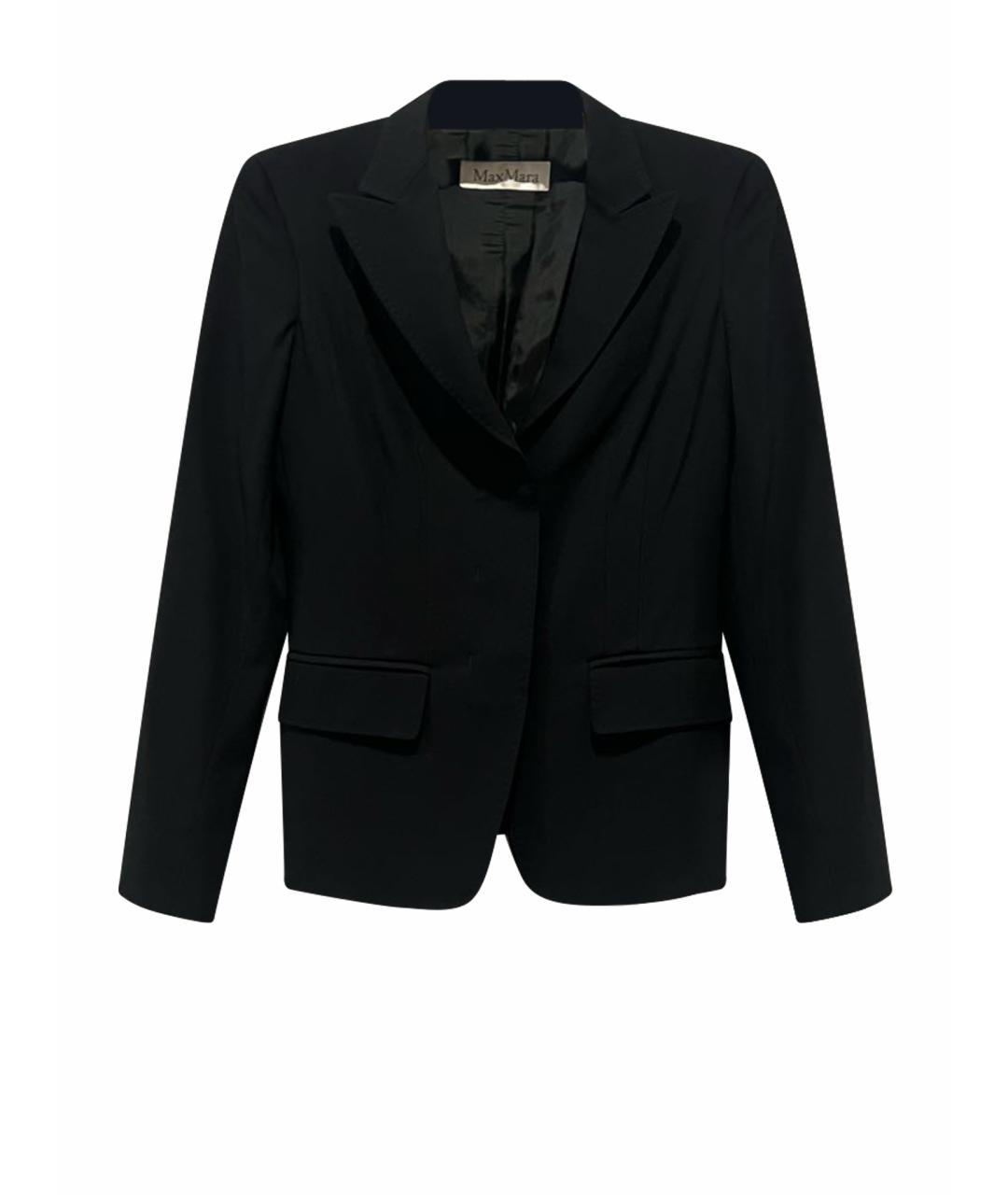 MAX MARA Черный шерстяной костюм с брюками, фото 1