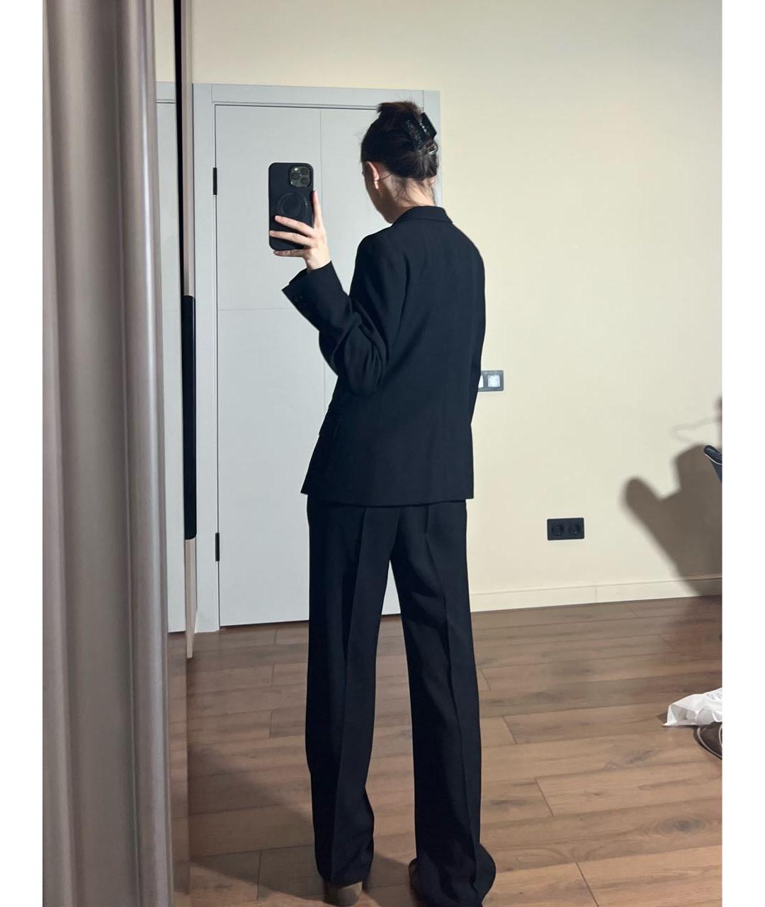 MAX MARA Черный шерстяной костюм с брюками, фото 8