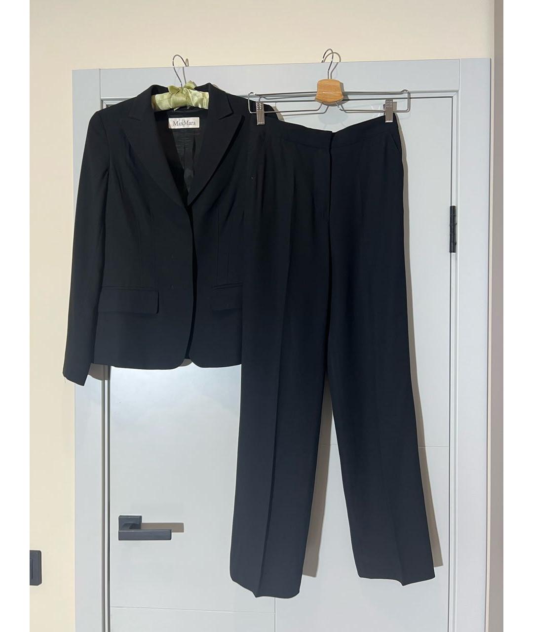 MAX MARA Черный шерстяной костюм с брюками, фото 5