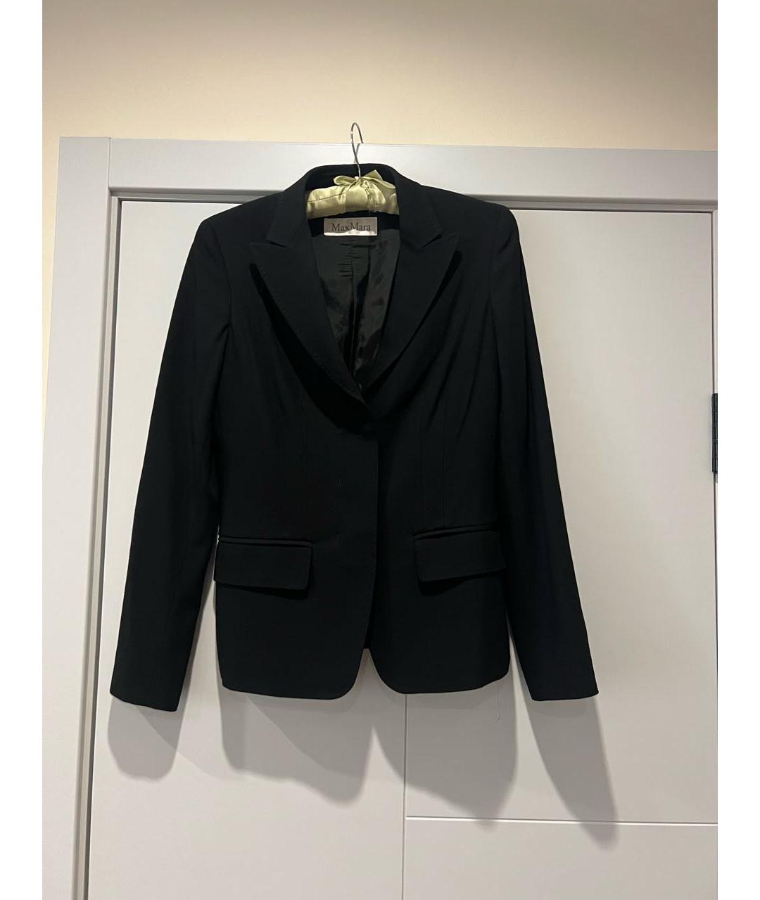 MAX MARA Черный шерстяной костюм с брюками, фото 9