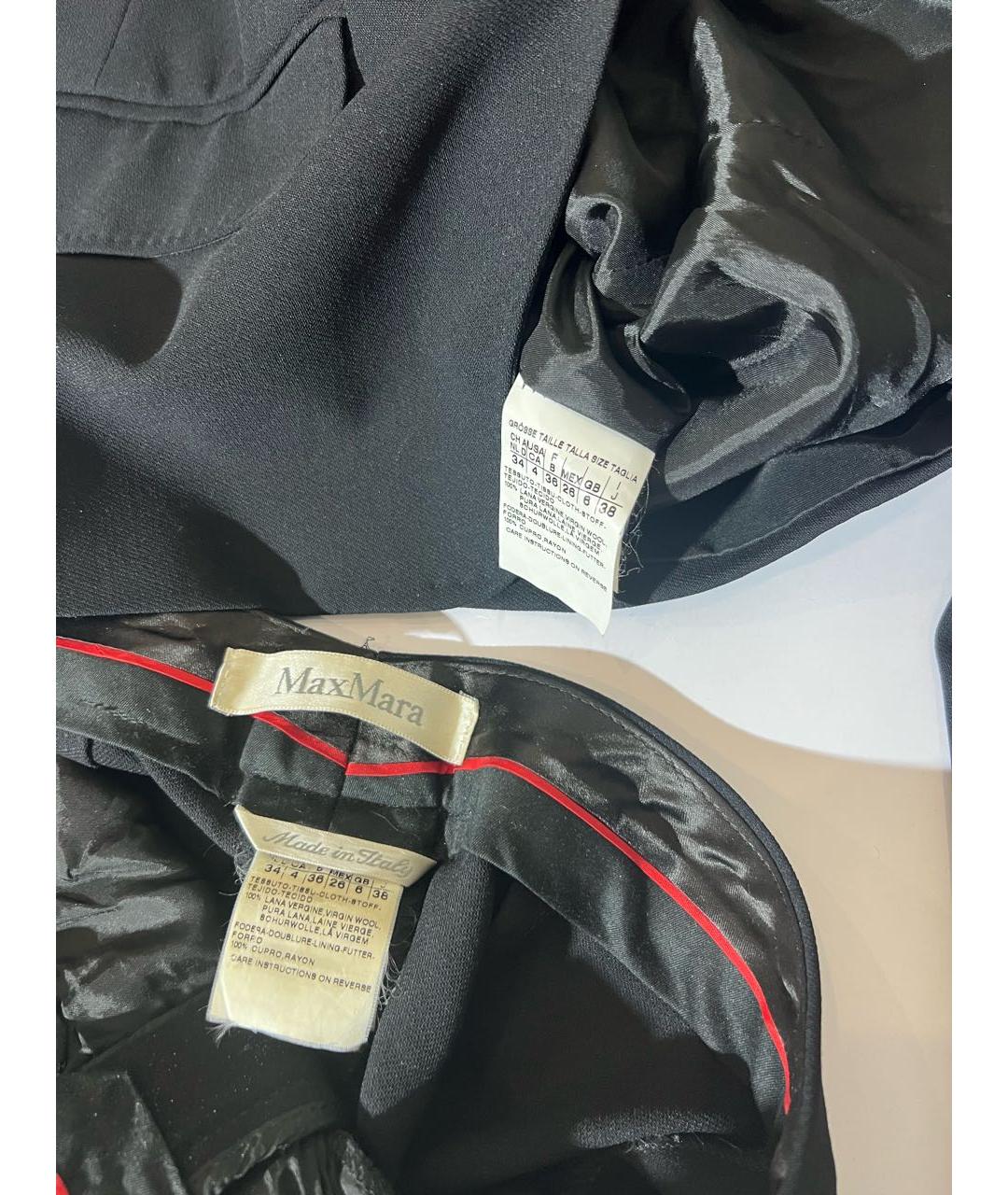 MAX MARA Черный шерстяной костюм с брюками, фото 4