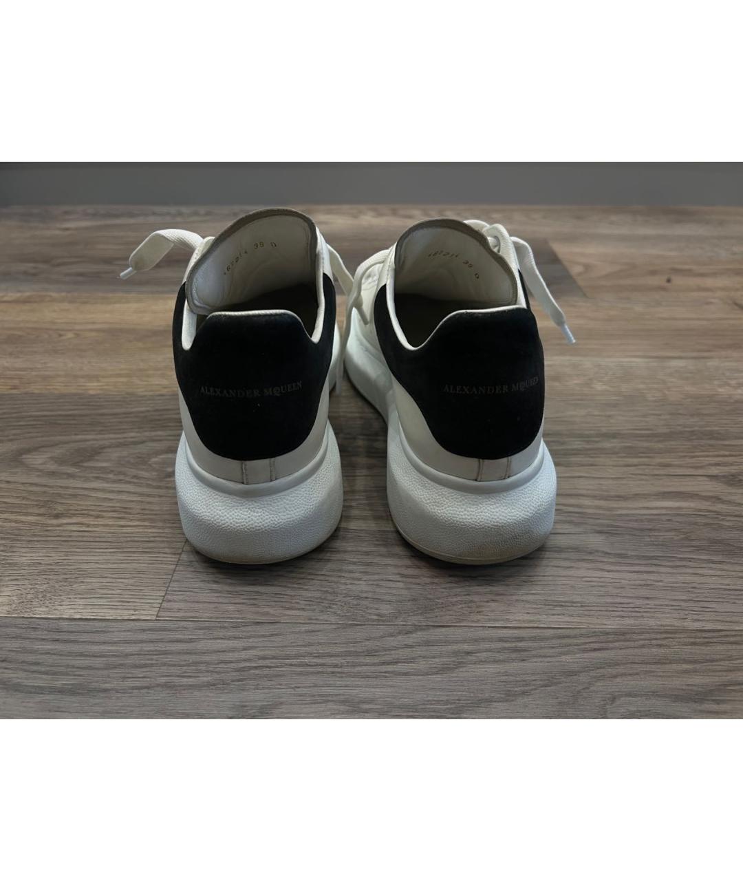 ALEXANDER MCQUEEN Белые кожаные кеды, фото 4