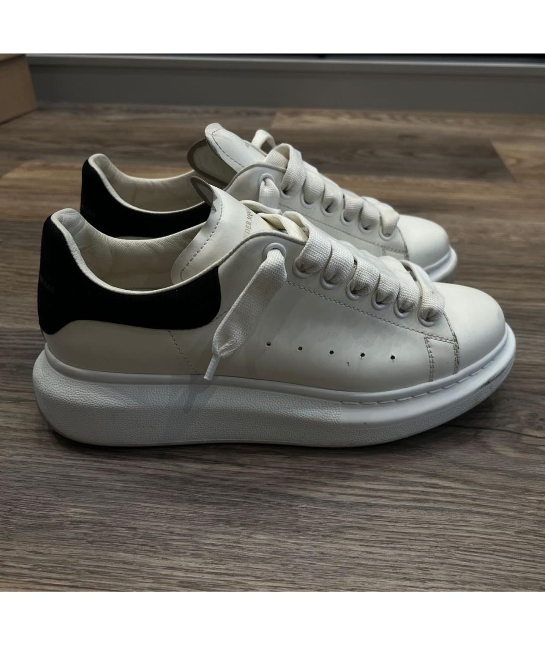 ALEXANDER MCQUEEN Белые кожаные кеды, фото 5