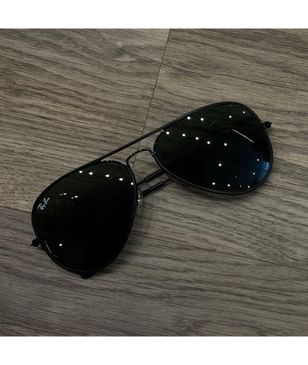 RAY BAN Черные металлические солнцезащитные очки, фото 6