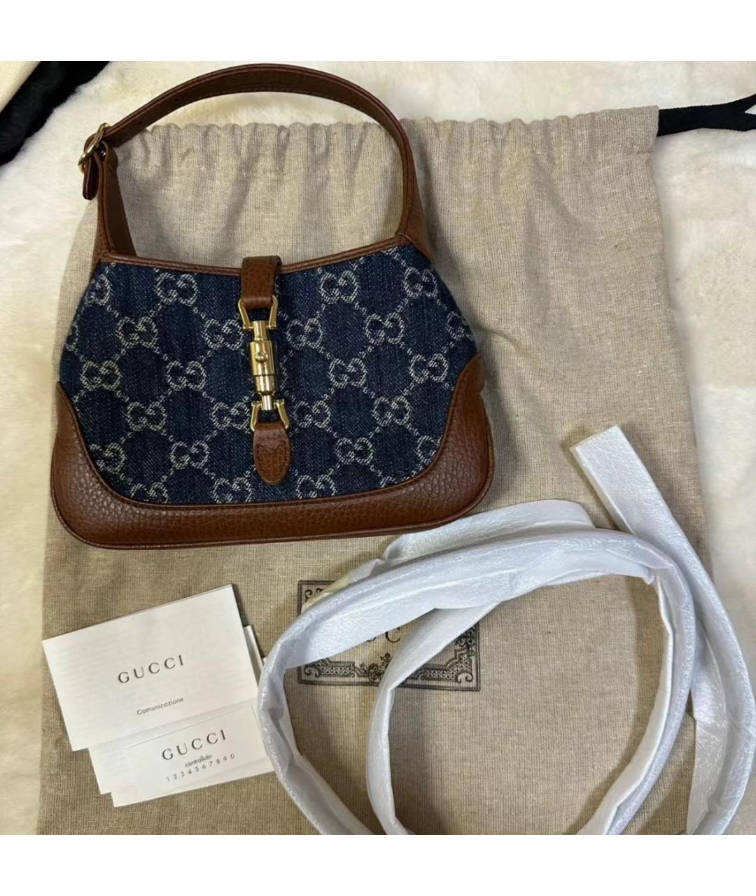 GUCCI Синяя деним сумка через плечо, фото 2