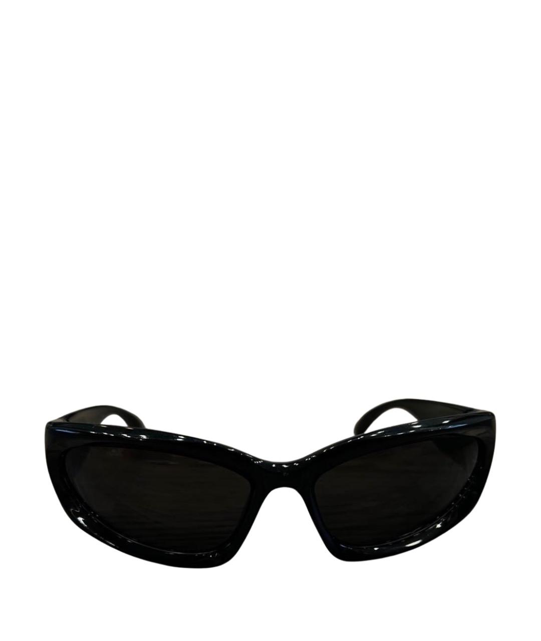 BALENCIAGA Черные пластиковые солнцезащитные очки, фото 1