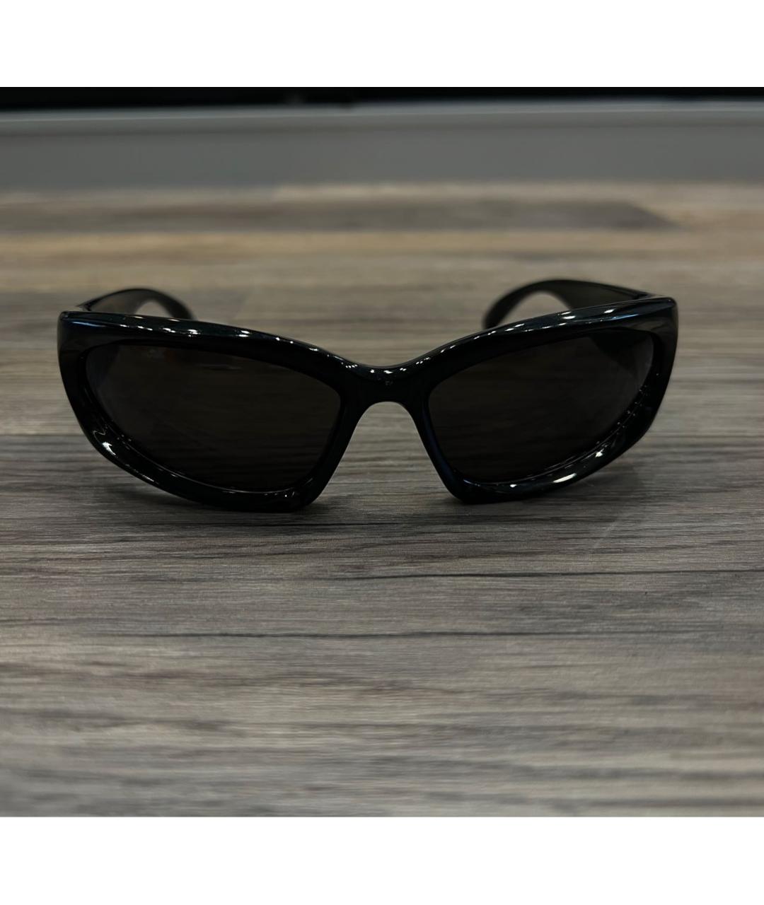 BALENCIAGA Черные пластиковые солнцезащитные очки, фото 5