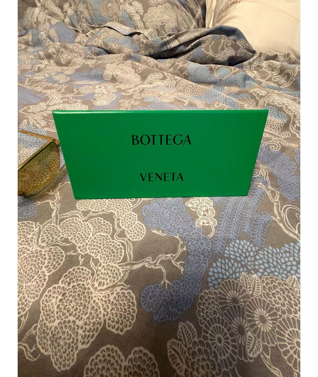 BOTTEGA VENETA Коричневые металлические солнцезащитные очки, фото 4