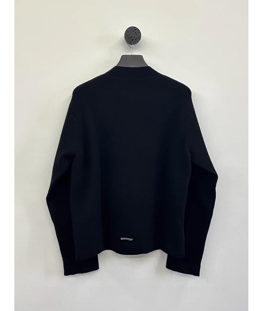 CHROME HEARTS Черный шерстяной джемпер / свитер, фото 3