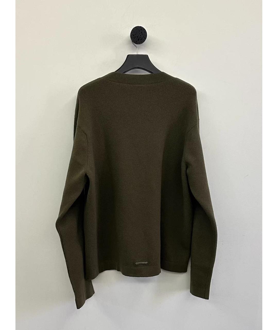 CHROME HEARTS Коричневый шерстяной джемпер / свитер, фото 3