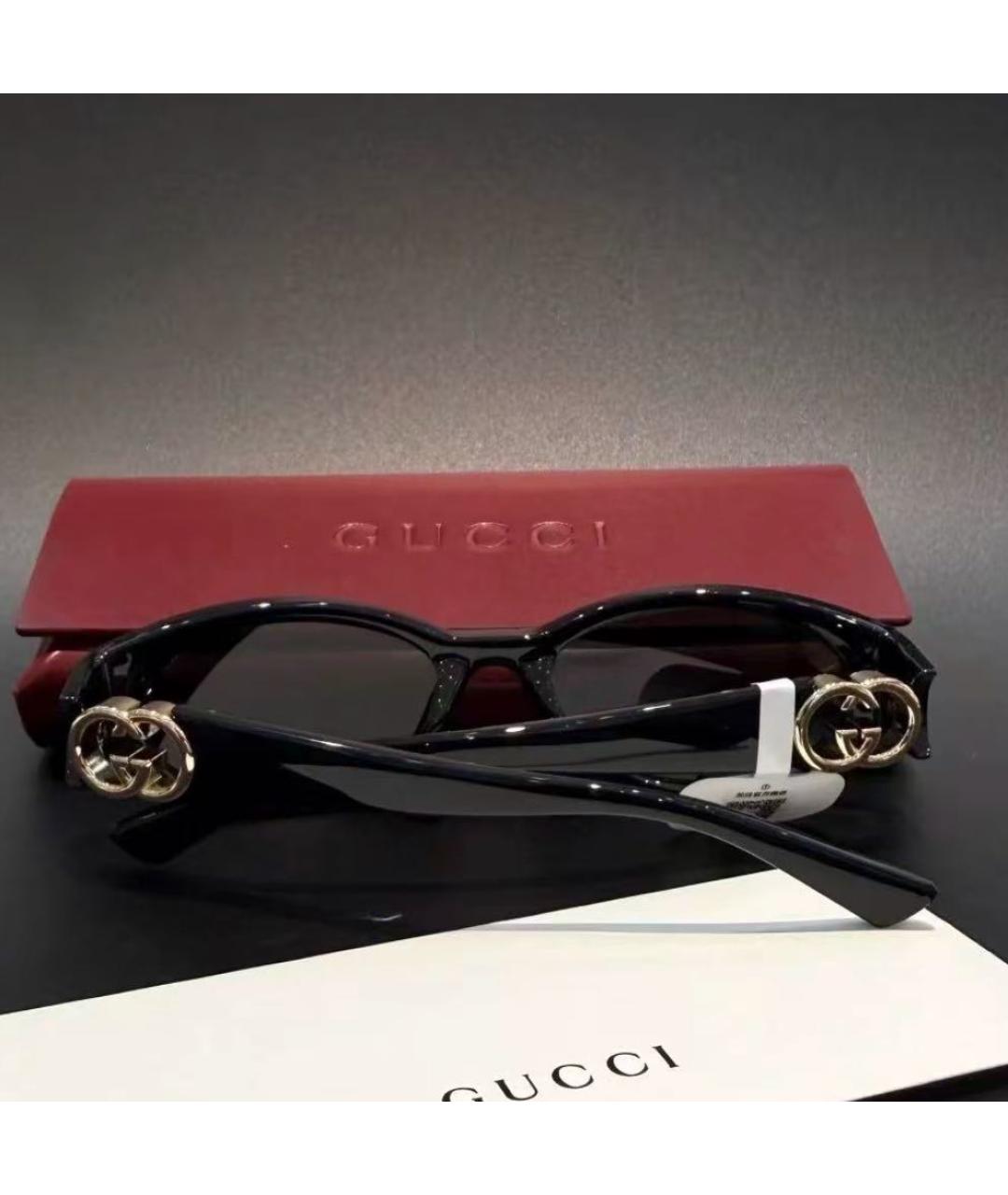 GUCCI Черные пластиковые солнцезащитные очки, фото 4