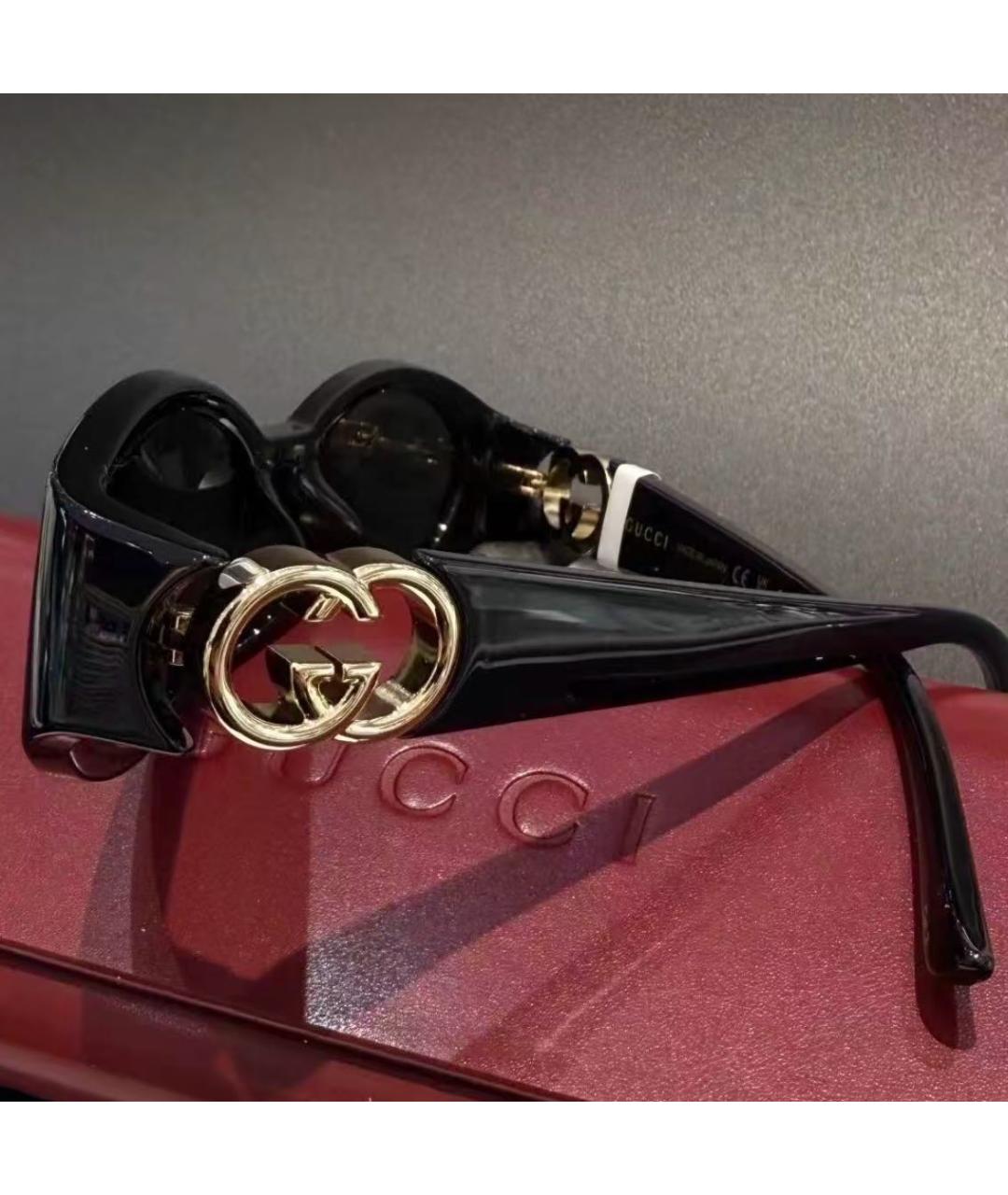 GUCCI Черные пластиковые солнцезащитные очки, фото 3