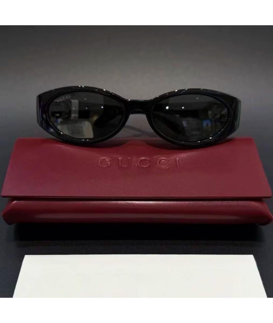 GUCCI Черные пластиковые солнцезащитные очки, фото 5