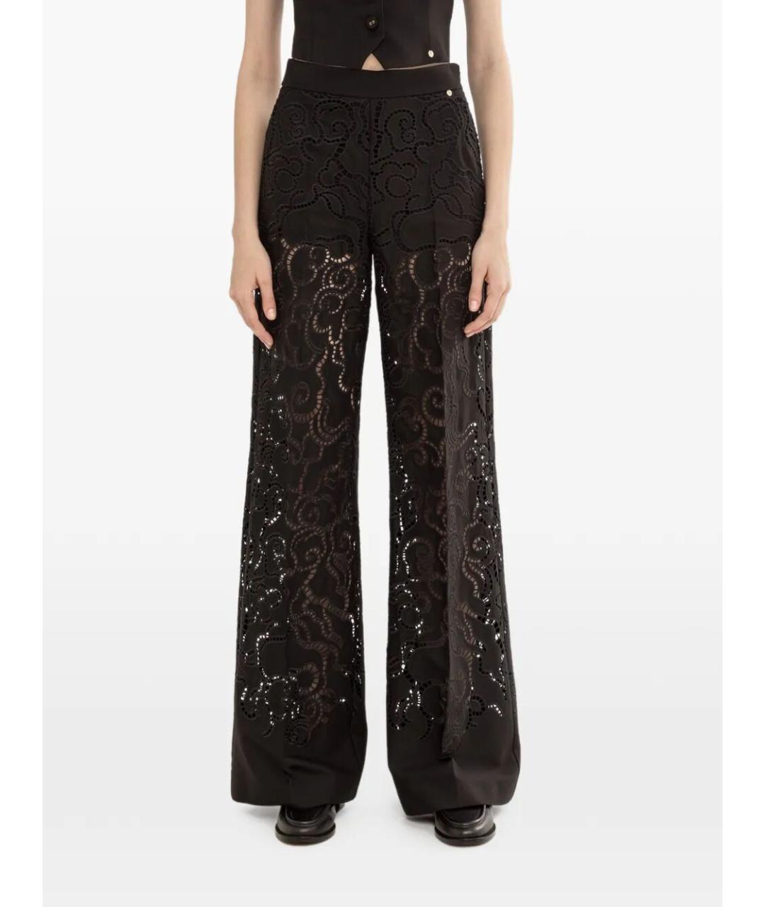 NISSA Черные полиэстеровые прямые брюки, фото 3