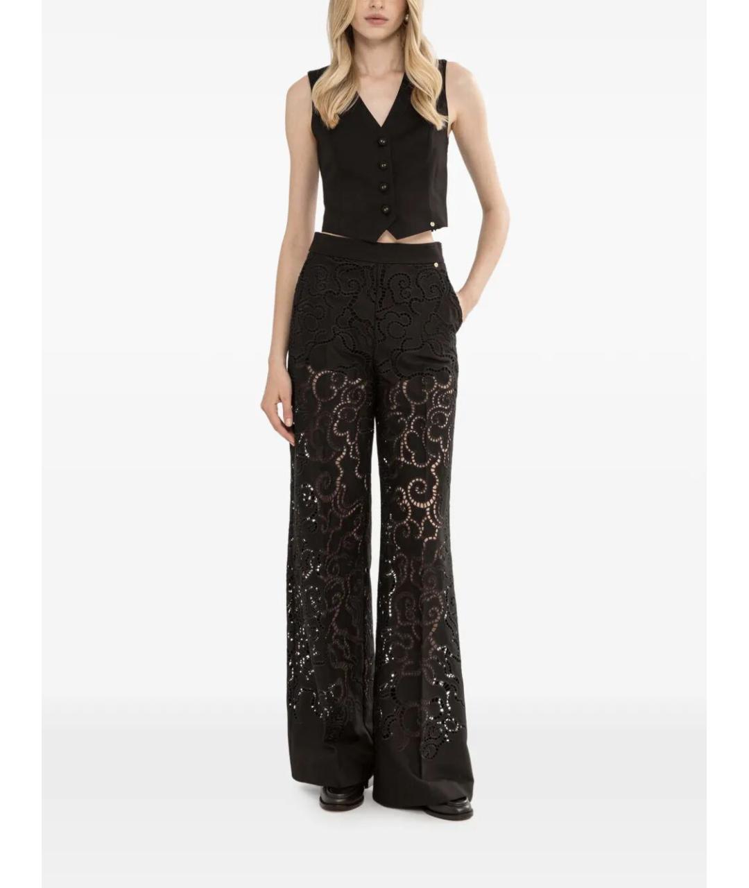 NISSA Черные полиэстеровые прямые брюки, фото 5