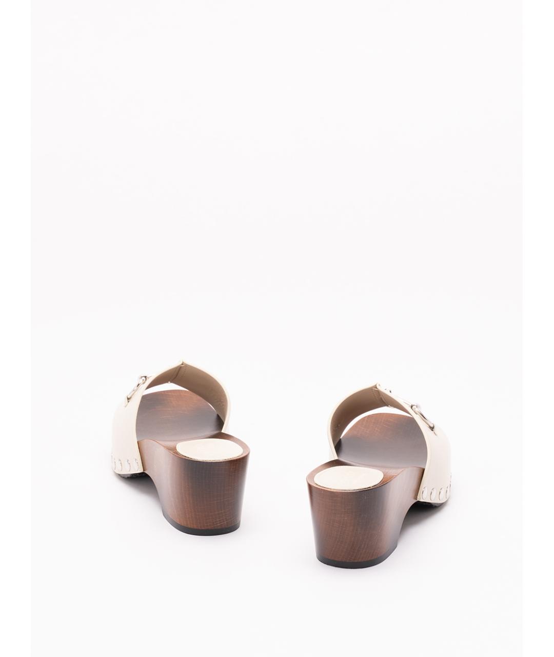 GUCCI Белые кожаные сандалии, фото 3