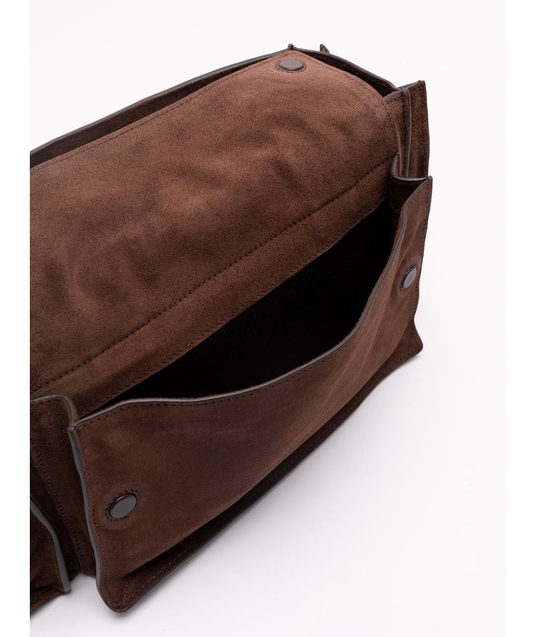 MIU MIU Коричневая замшевая сумка тоут, фото 7