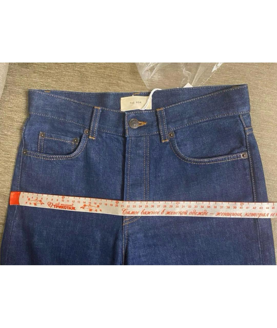 THE ROW Синие хлопковые прямые джинсы, фото 8