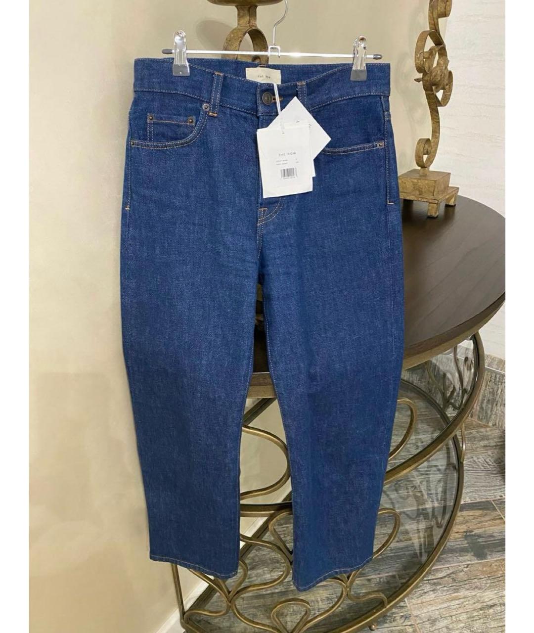 THE ROW Синие хлопковые прямые джинсы, фото 5