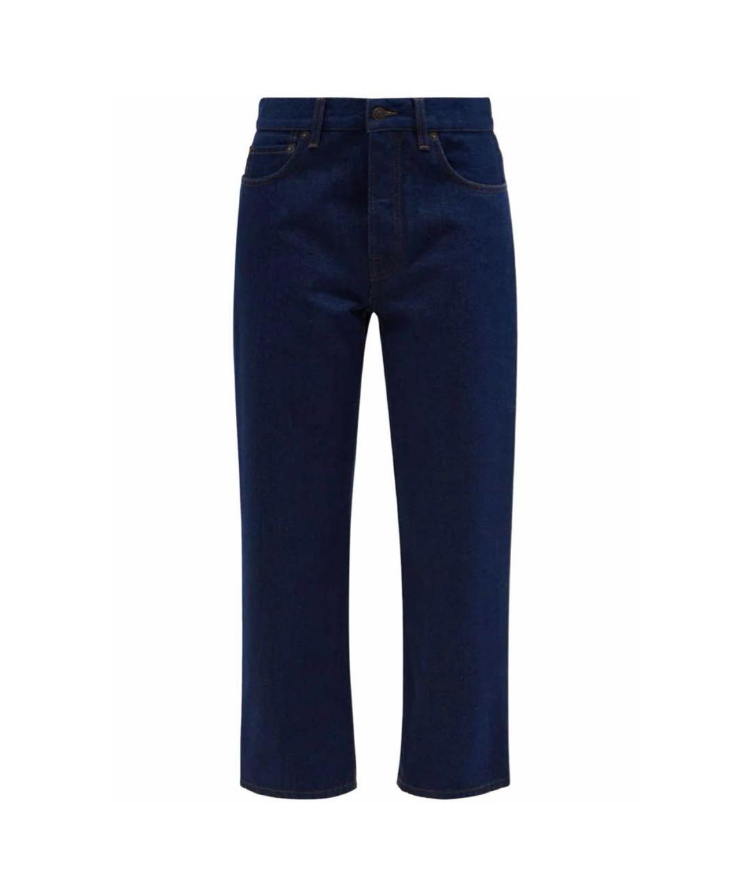 THE ROW Синие хлопковые прямые джинсы, фото 9