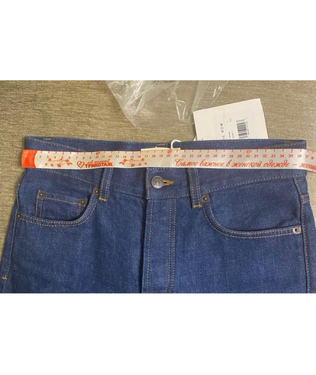 THE ROW Синие хлопковые прямые джинсы, фото 7