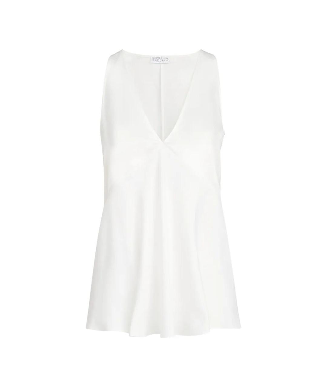 BRUNELLO CUCINELLI Белая хлопковая блузы, фото 1