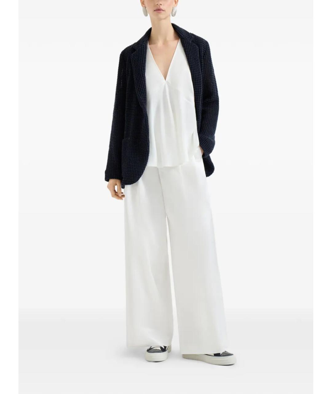 BRUNELLO CUCINELLI Белая хлопковая блузы, фото 2