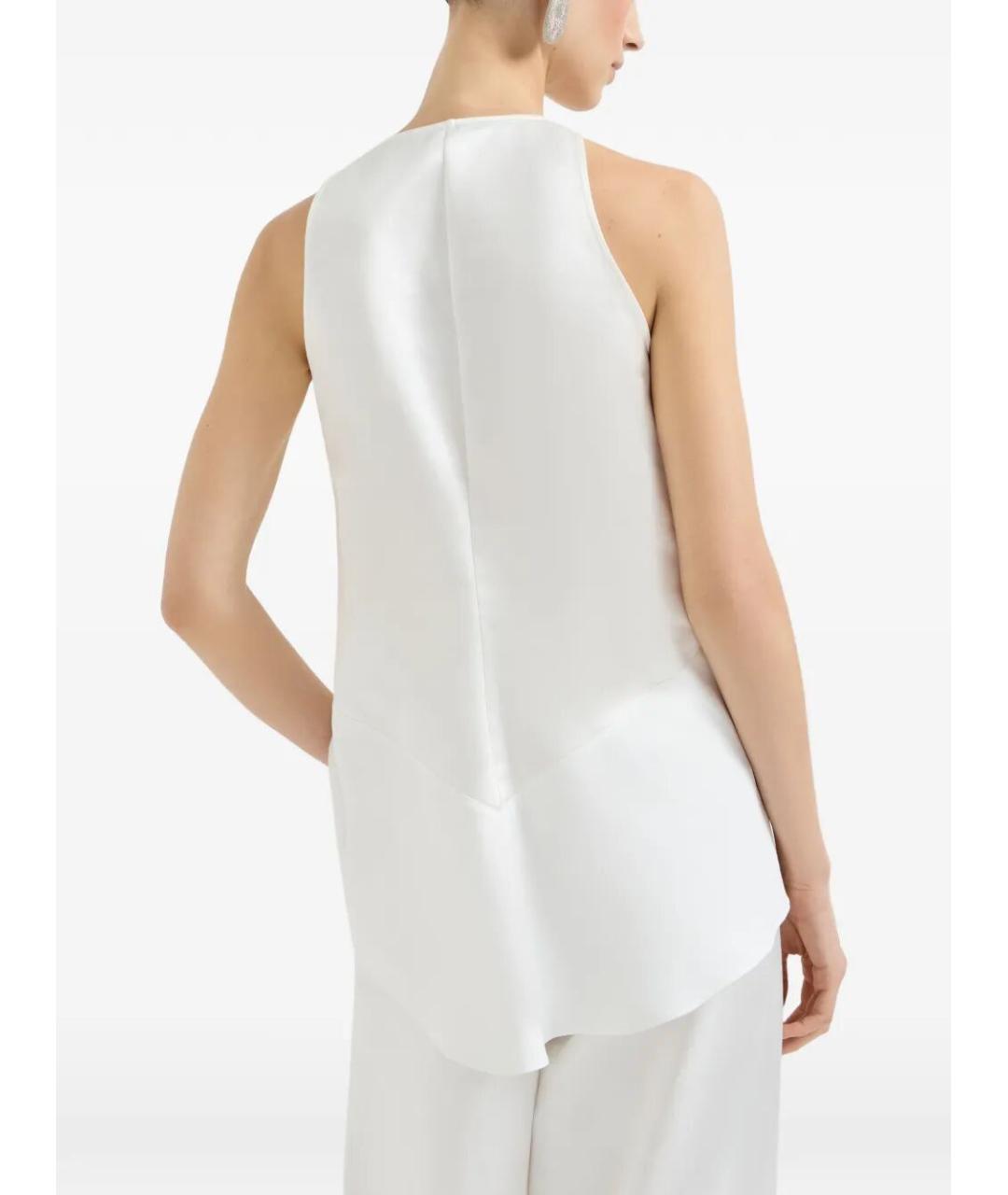BRUNELLO CUCINELLI Белая хлопковая блузы, фото 4