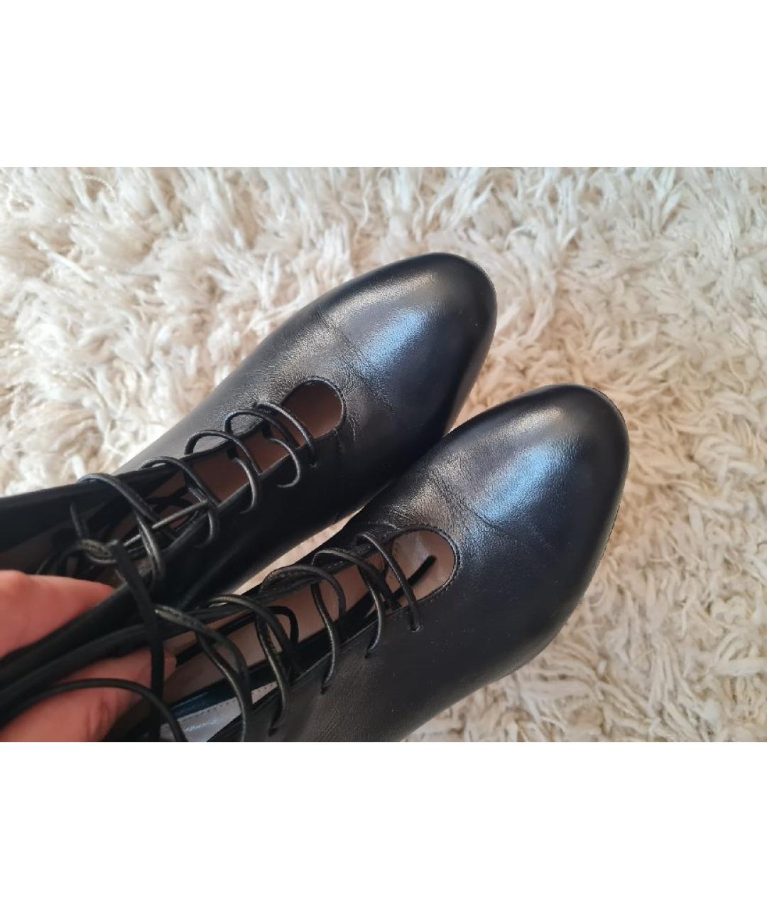 GIANVITO ROSSI Черные кожаные ботильоны, фото 3