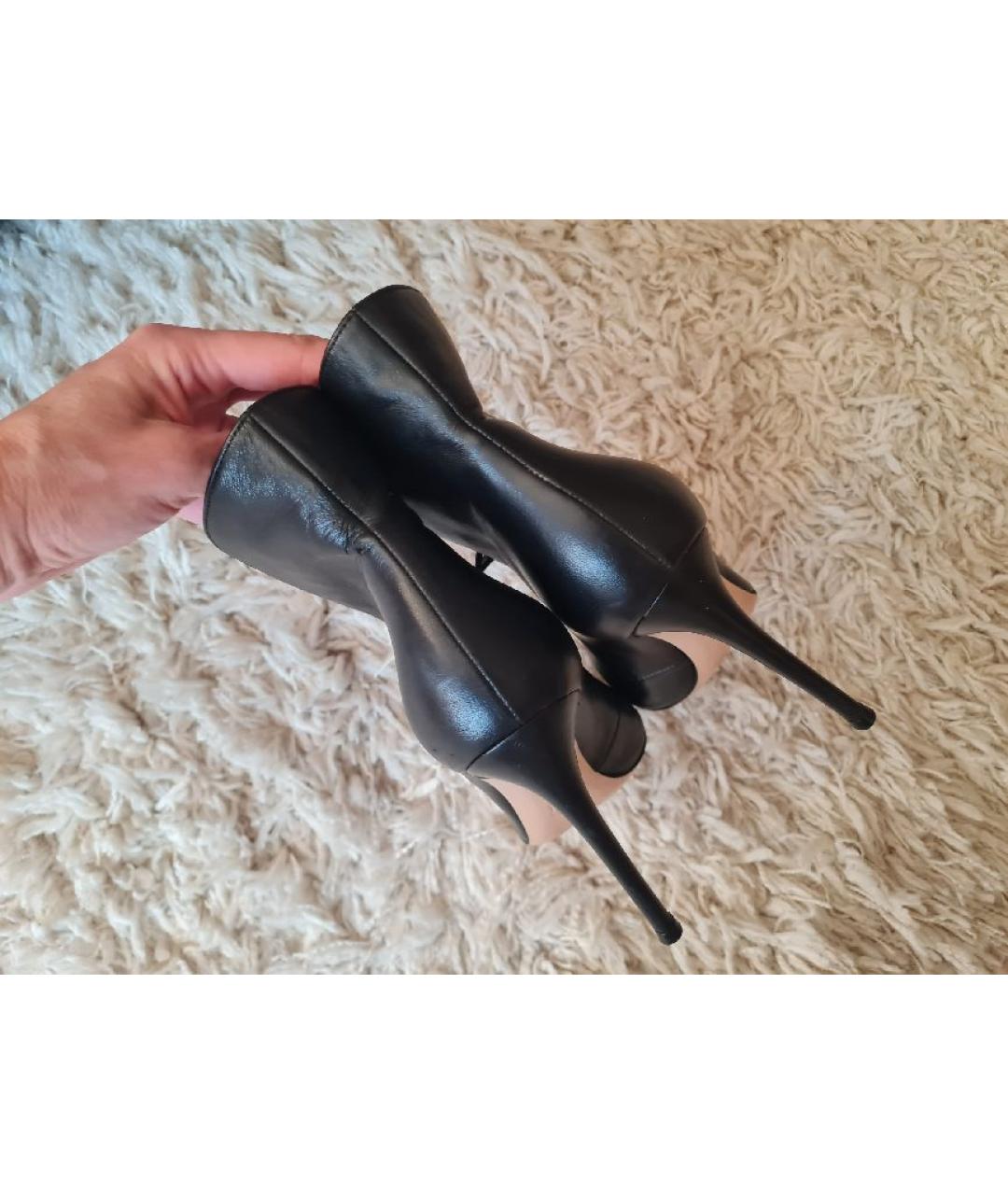 GIANVITO ROSSI Черные кожаные ботильоны, фото 4