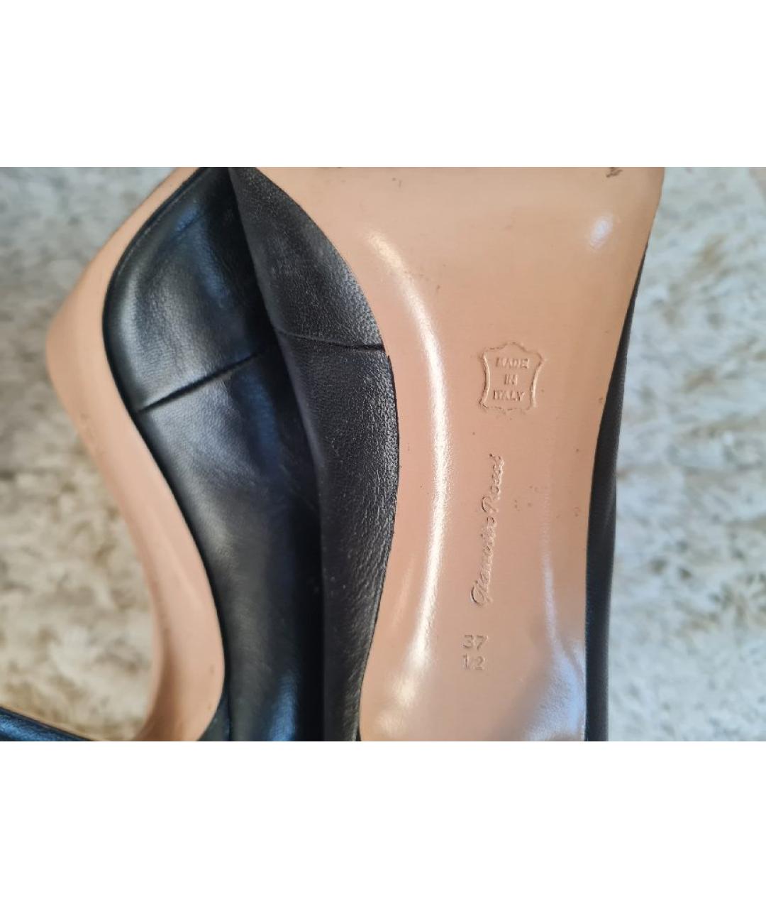 GIANVITO ROSSI Черные кожаные ботильоны, фото 8