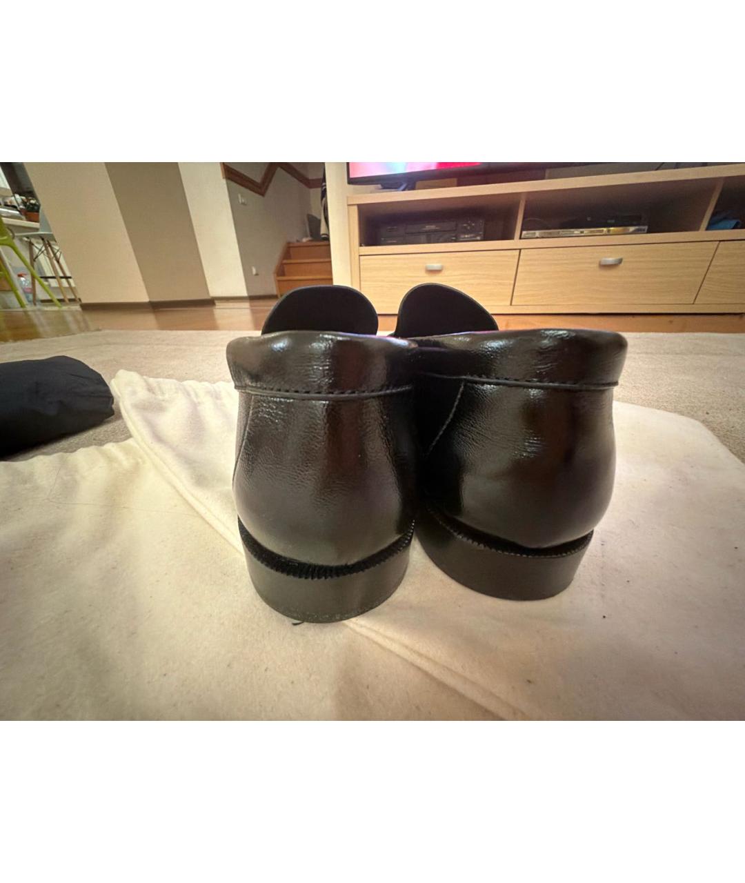 SAINT LAURENT Черные кожаные лоферы, фото 4