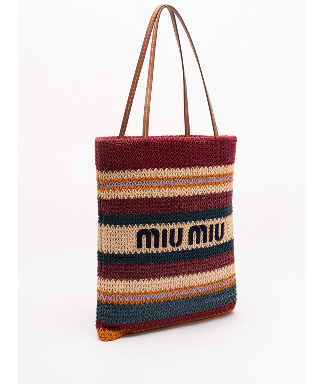 MIU MIU Мульти хлопковая сумка тоут, фото 3