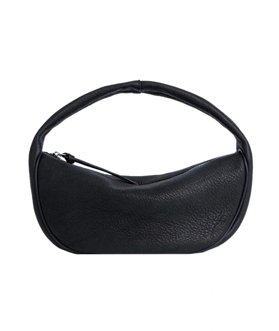 BY FAR Черная кожаная сумка с короткими ручками, фото 6