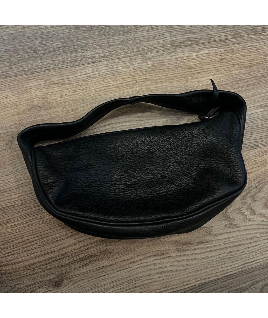 BY FAR Черная кожаная сумка с короткими ручками, фото 3