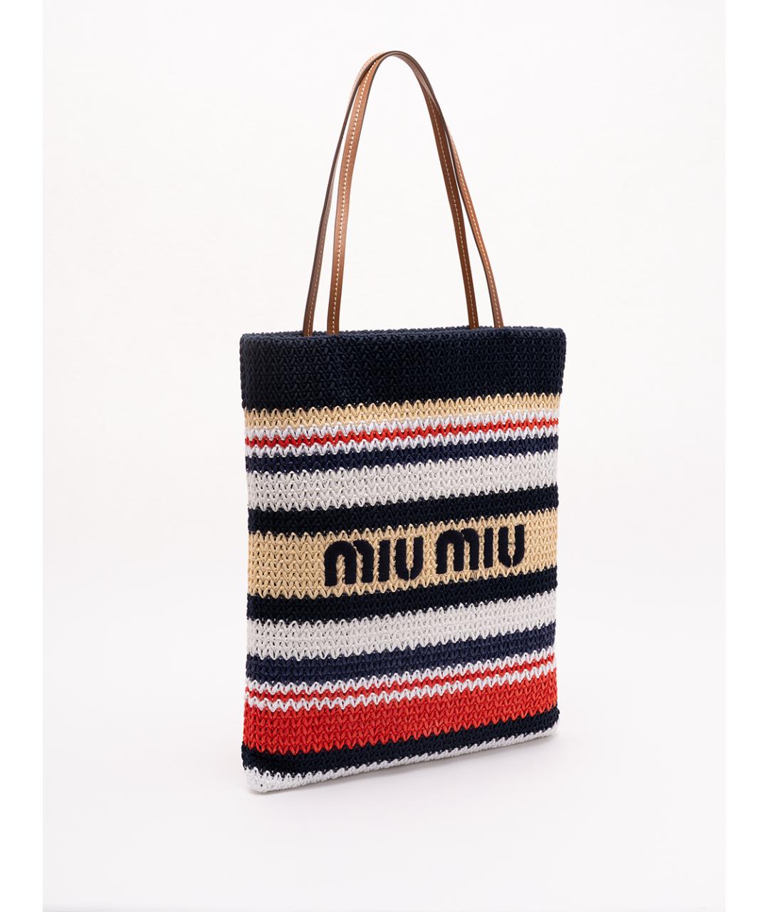 MIU MIU Мульти хлопковая сумка тоут, фото 3