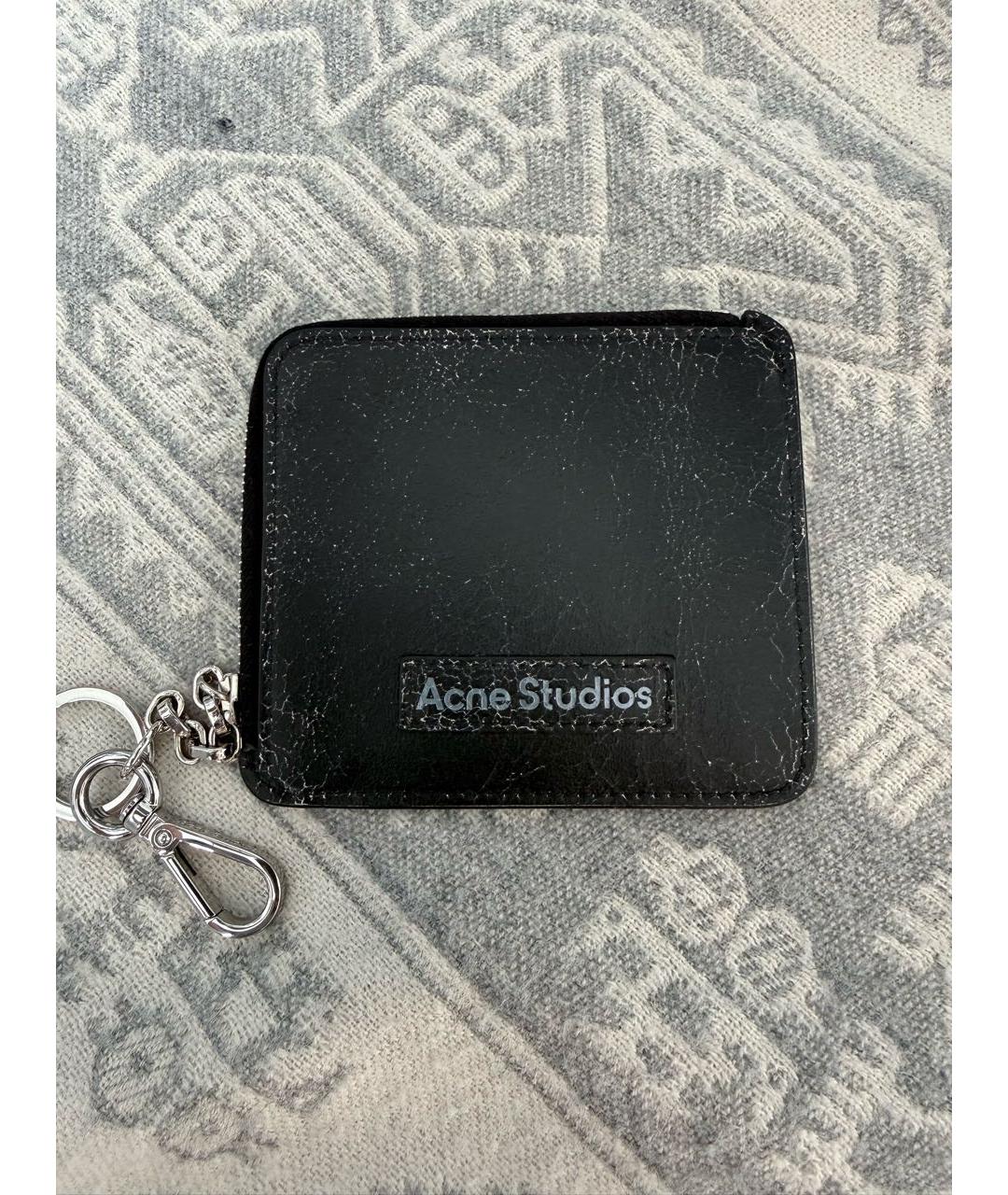 ACNE STUDIOS Черный кожаный кошелек, фото 8