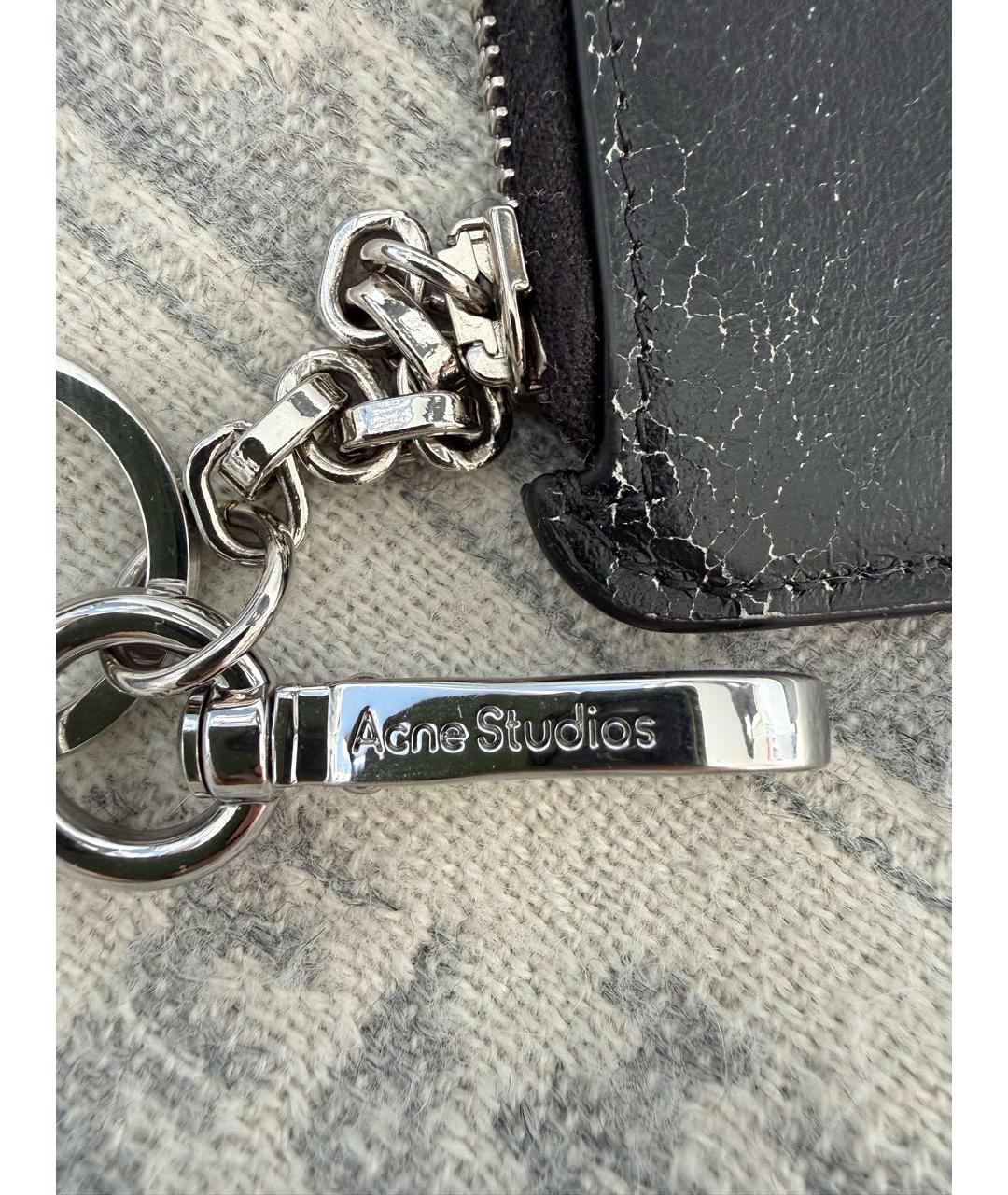 ACNE STUDIOS Черный кожаный кошелек, фото 2