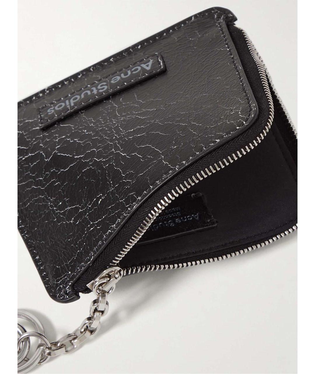 ACNE STUDIOS Черный кожаный кошелек, фото 5