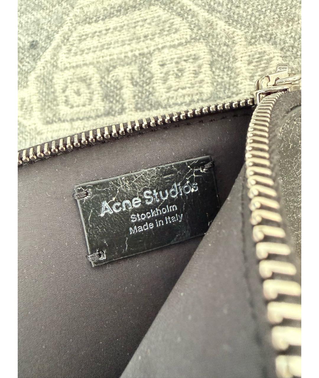 ACNE STUDIOS Черный кожаный кошелек, фото 3