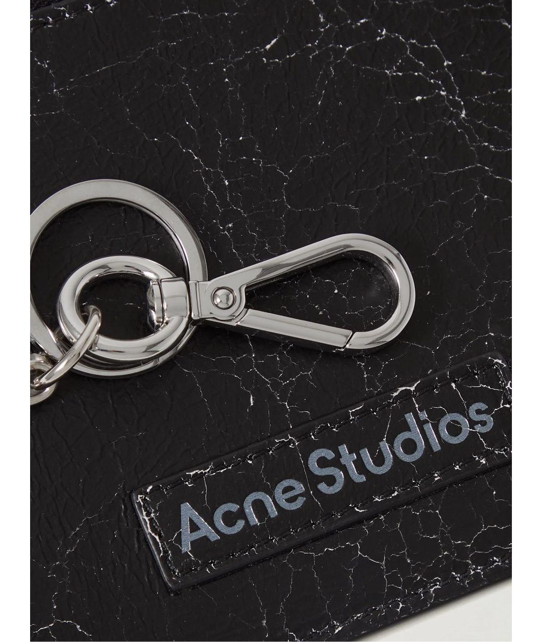ACNE STUDIOS Черный кожаный кошелек, фото 7