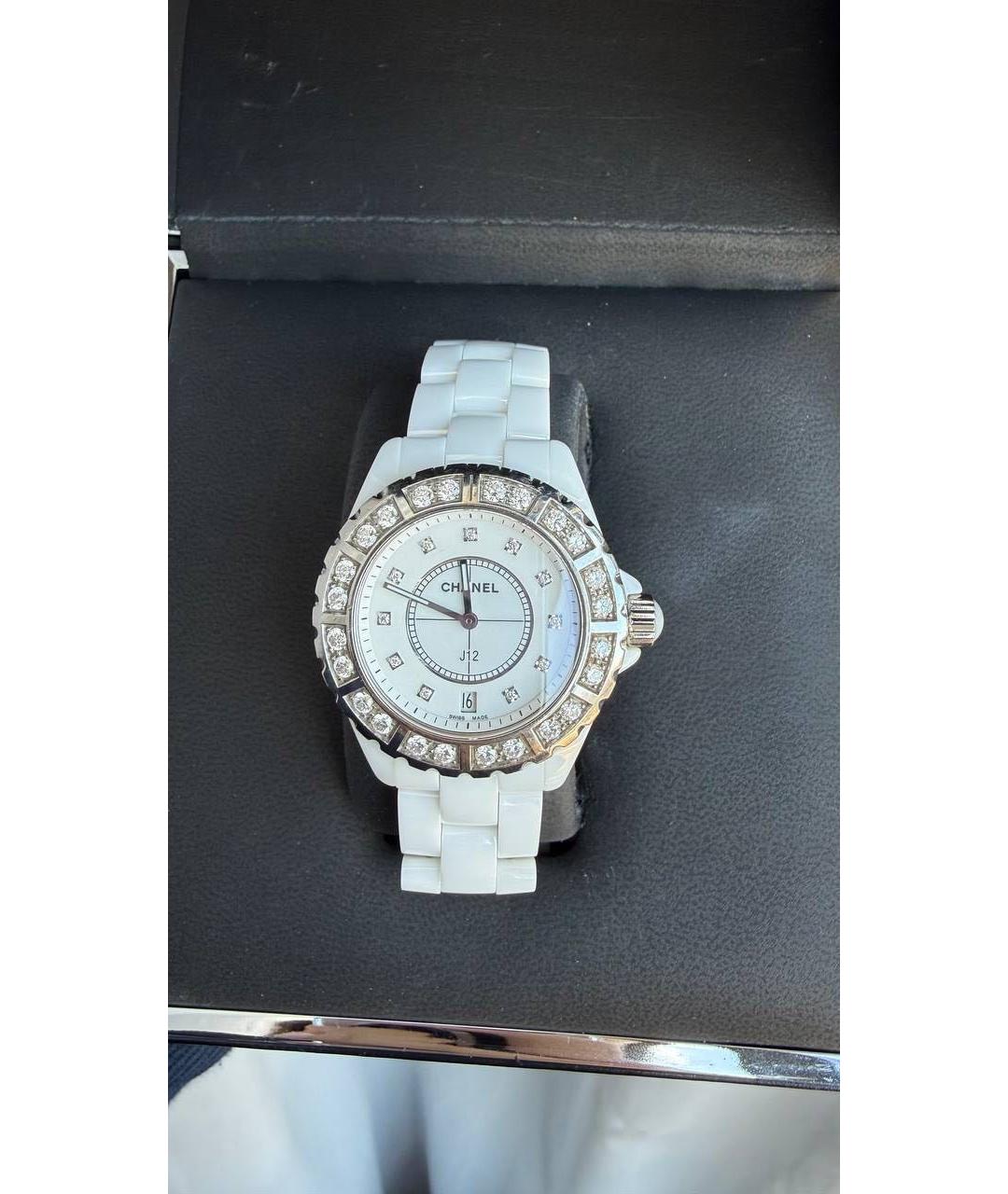 CHANEL Белые керамические часы, фото 3