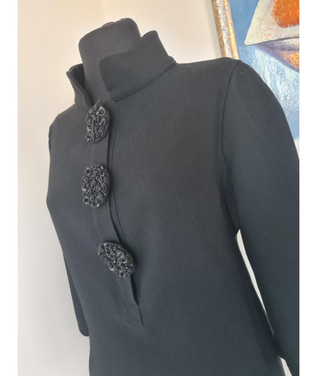 FENDI Черное шерстяное повседневное платье, фото 6