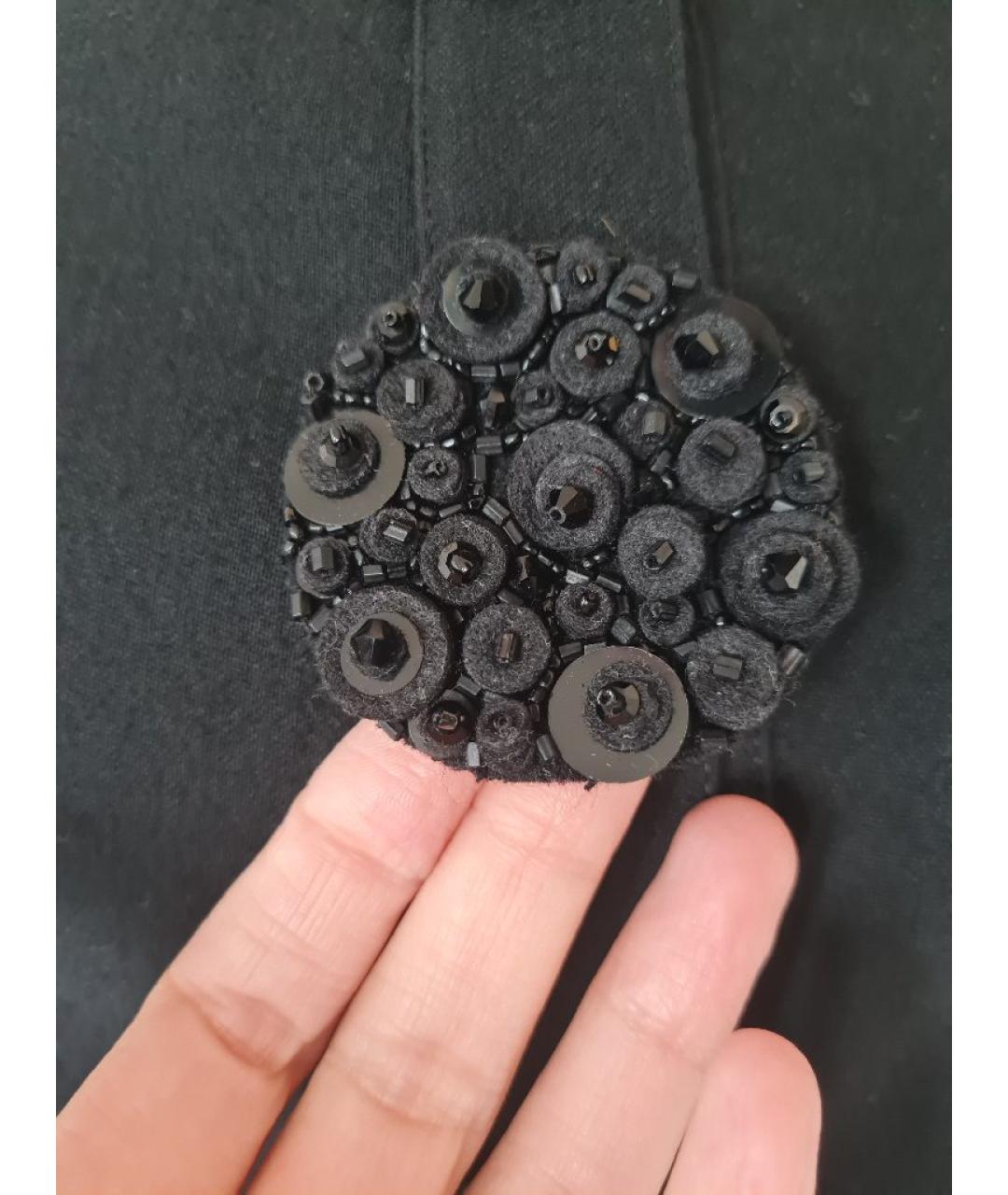 FENDI Черное шерстяное повседневное платье, фото 4