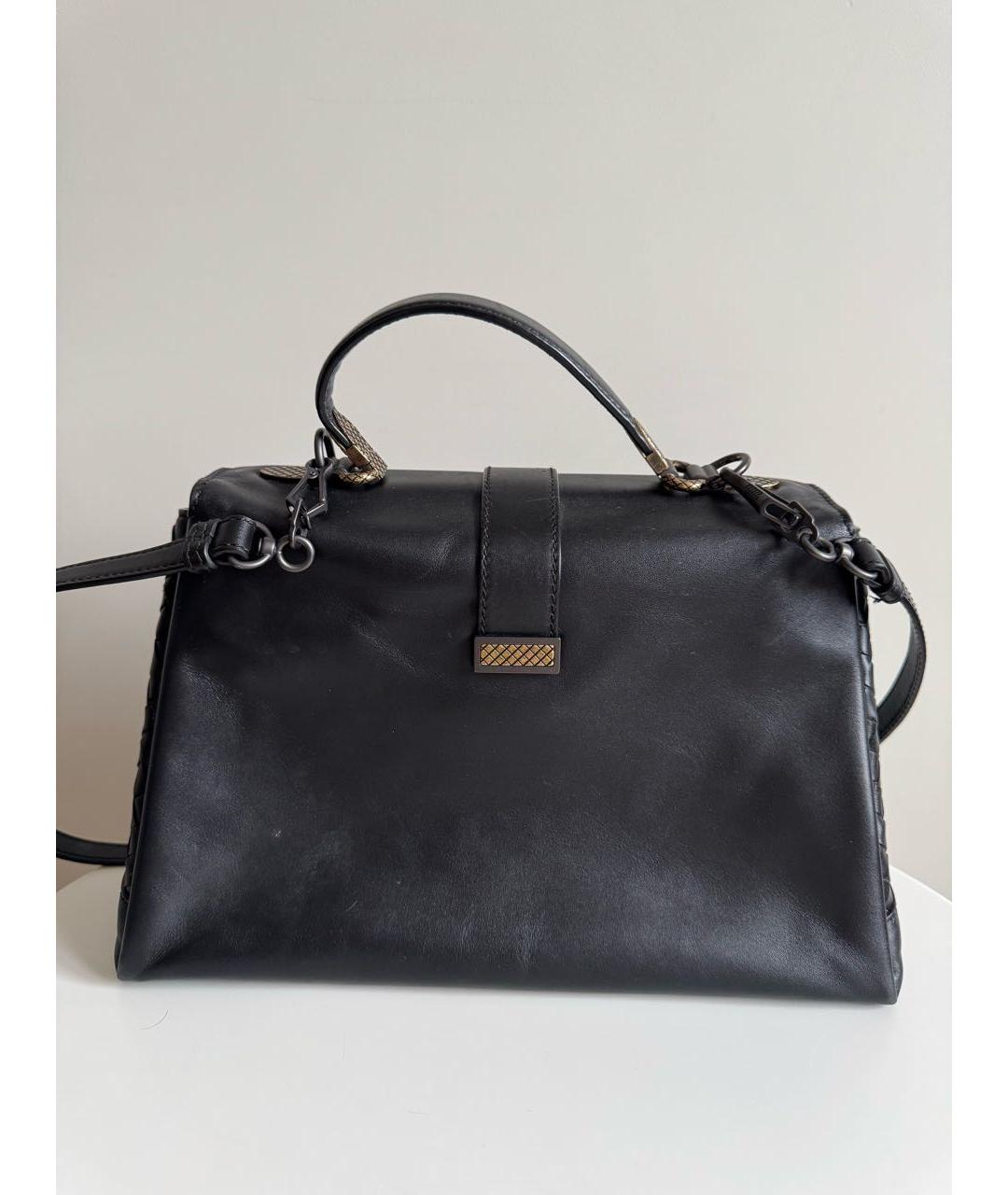 BOTTEGA VENETA Черная кожаная сумка через плечо, фото 3