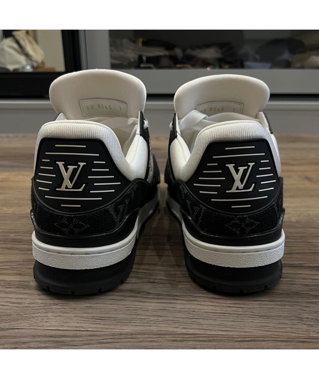 LOUIS VUITTON Белые кожаные высокие кроссовки / кеды, фото 4